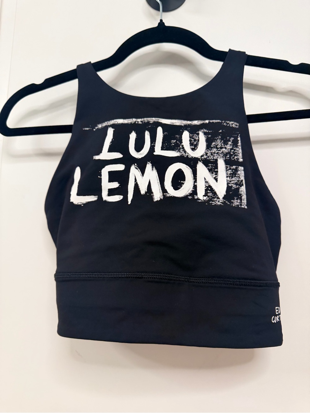 lululemon athletica Black Graphic Crop Tank